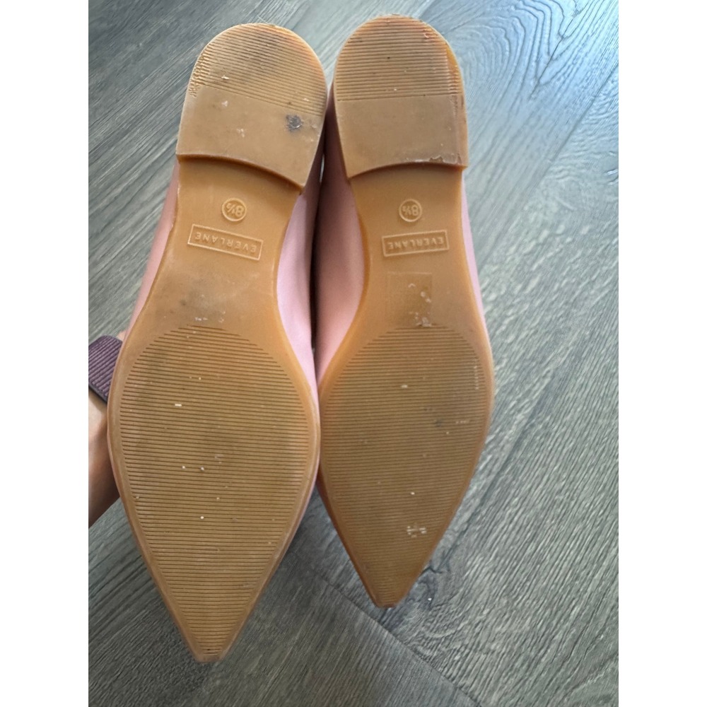 Everlane The Editor Flat 8.5 Rose Pink Italian Leather Pointed Toe Shoes EUC! - Picture 6 of 8